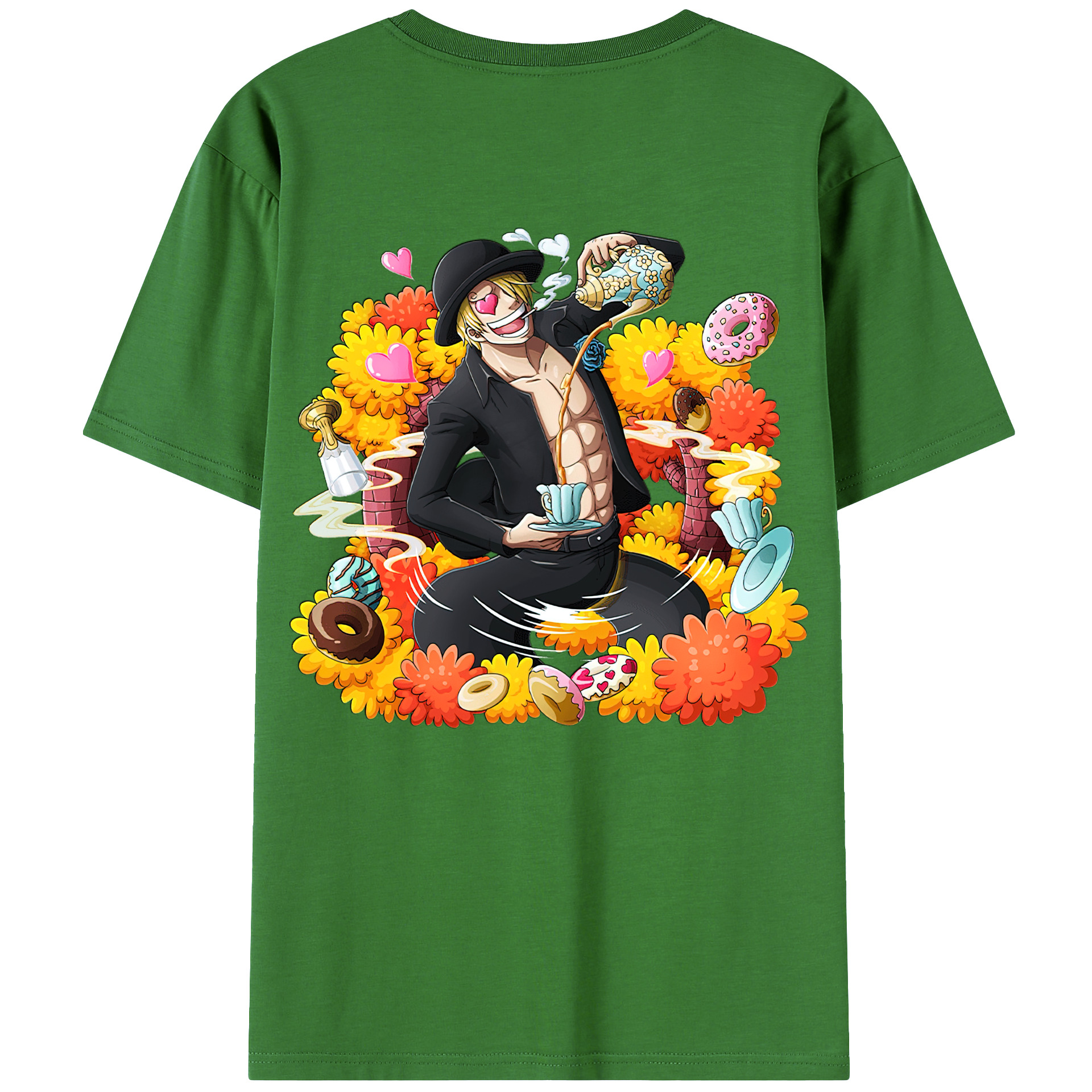 （画像用） ワンピース サンジ ONE PIECE Sanji レディース半袖Tシャツ(バックプリント)
